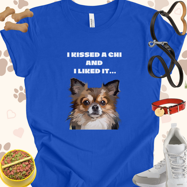 Funny Chihuhua I Kissed a Chi and I liked it Unisex Jersey Tshirt