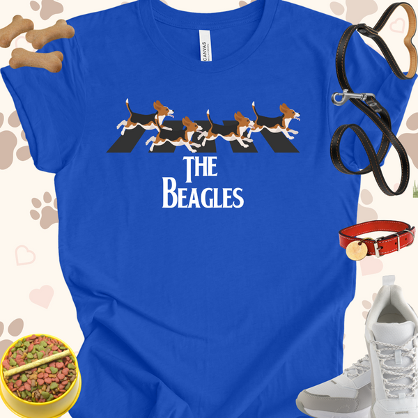 The Beagles crossing the road Unisex Jersey Short Sleeve Tee T-Shirt