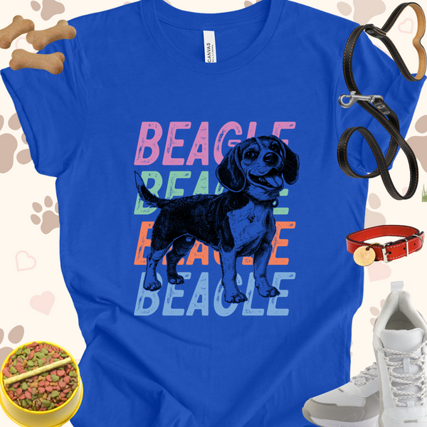 Beagle Beagle Beagle Dog Unisex Jersey Short Sleeve Tee T-Shirt