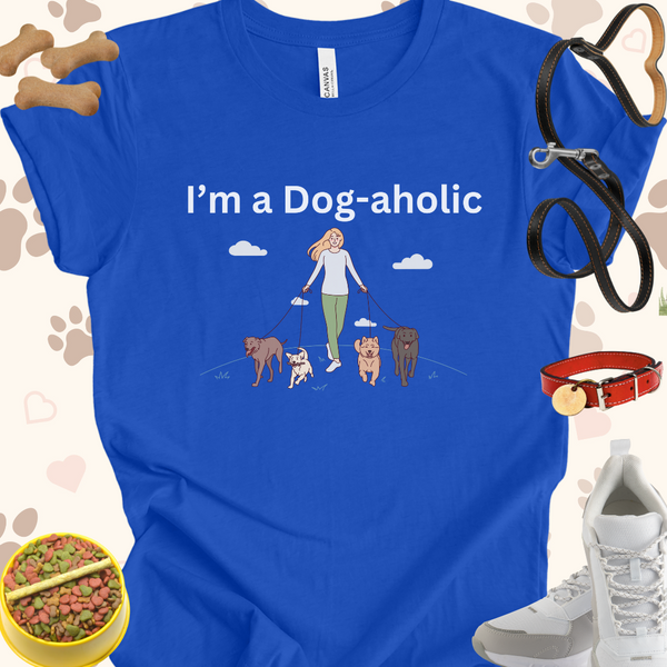 Funny Dogaholic Unisex Fit Tshirt