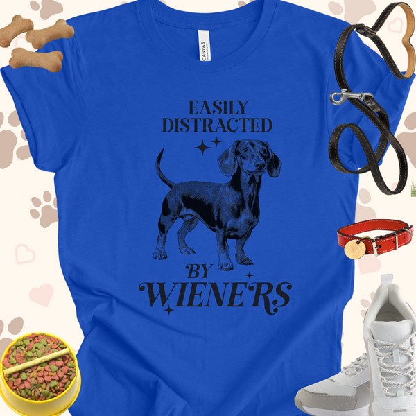 Easily Distracted by Weiners Unisex Jersey Short Sleeve Tee T-Shirt