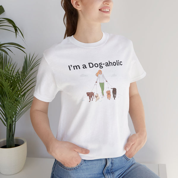 Funny Dogaholic Unisex Fit Tshirt