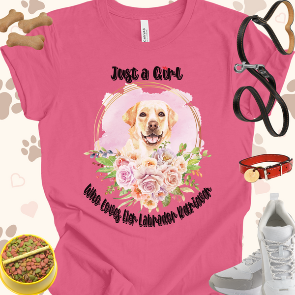 Just a Girl Who Loves Her Labrador Retriever Unisex Jersey T-shirt