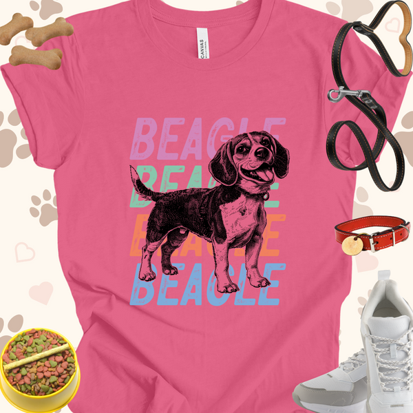 Beagle Beagle Beagle Dog Unisex Jersey Short Sleeve Tee T-Shirt