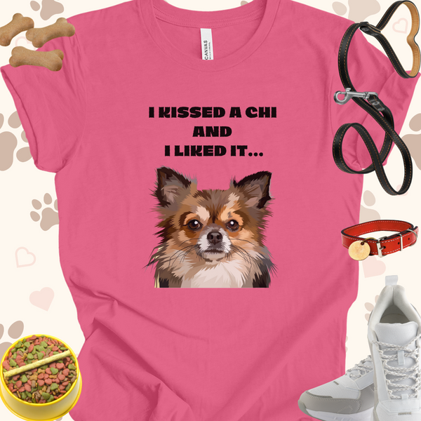 Funny Chihuhua I Kissed a Chi and I liked it Unisex Jersey Tshirt