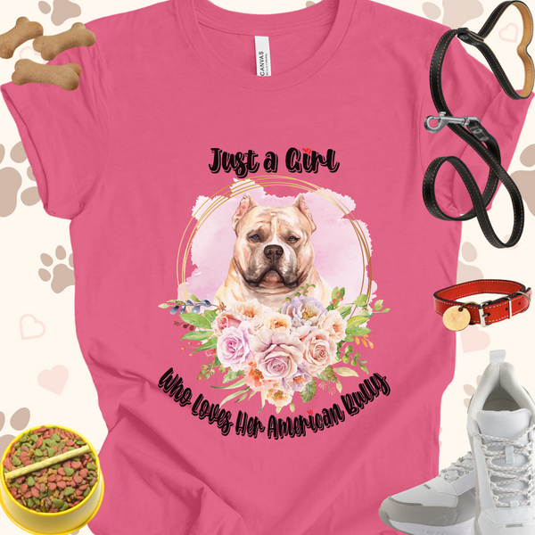 Just a Girl Who Loves Her American Bully Unisex Jersey T-shirt