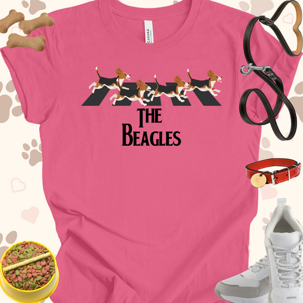 The Beagles crossing the road Unisex Jersey Short Sleeve Tee T-Shirt