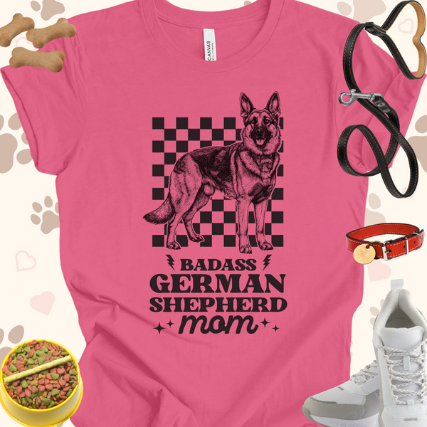 Badass German Shepard Mom Unisex Jersey Short Sleeve Tee T-Shirt