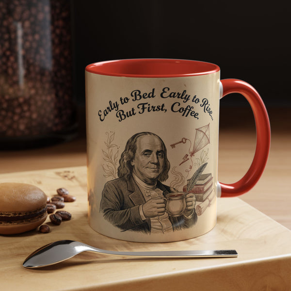 Patriotic Huntington Coffee Mug - History Buff Gift,Founding Father Thomas Edison, Vintage Coffee Cup, Americana Drinkware, Liberty Rock