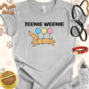 Teenie Weenie Cartoon Dachshund with Balloons Unisex Jersey Short Sleeve Tee T-shirt