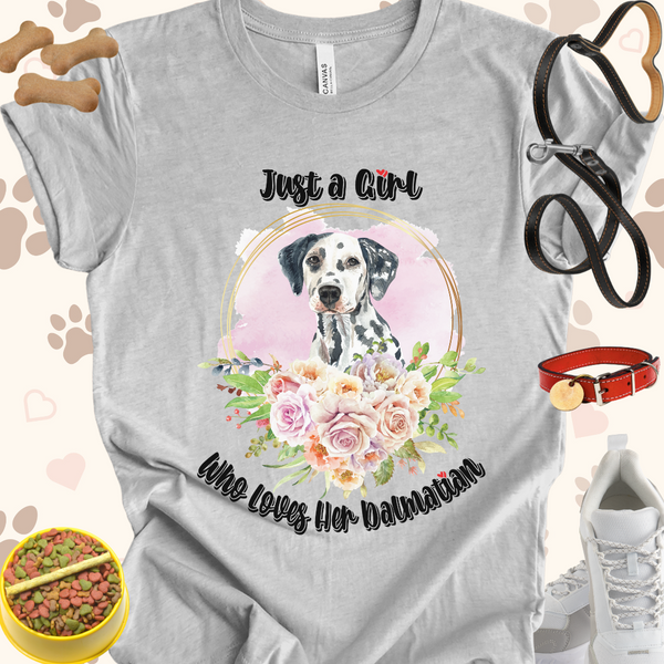 Just a Girl Who Loves Her Dalmation Unisex Jersey T-shirt