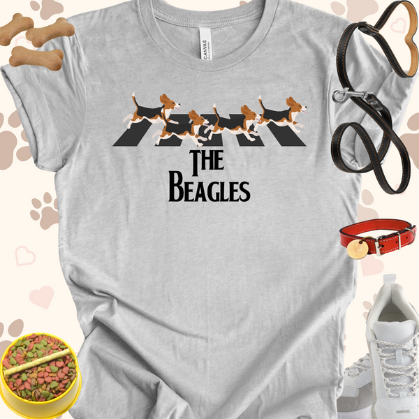 The Beagles crossing the road Unisex Jersey Short Sleeve Tee T-Shirt