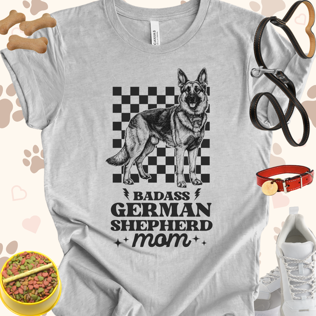 Badass German Shepard Mom Unisex Jersey Short Sleeve Tee T-Shirt