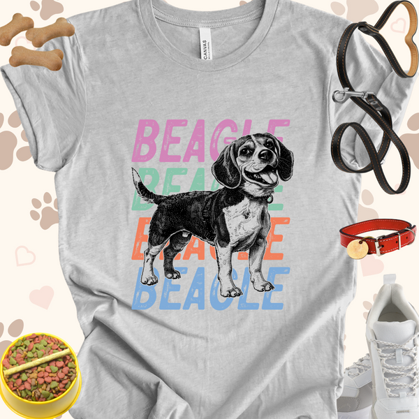 Beagle Beagle Beagle Dog Unisex Jersey Short Sleeve Tee T-Shirt