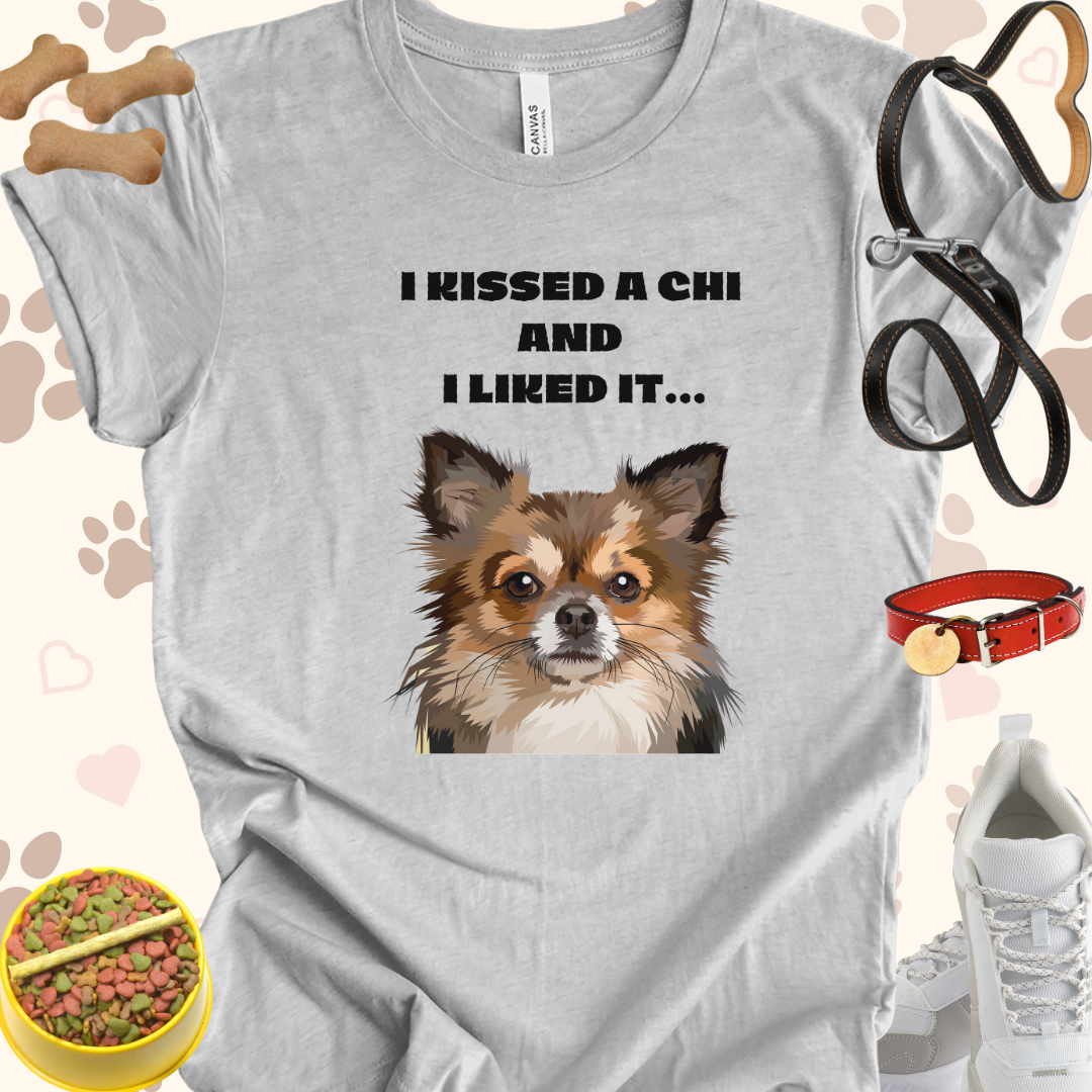 Funny Chihuhua I Kissed a Chi and I liked it Unisex Jersey Tshirt