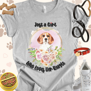 Just a Girl Who Loves Her Beagle Unisex Jersey T-shirt