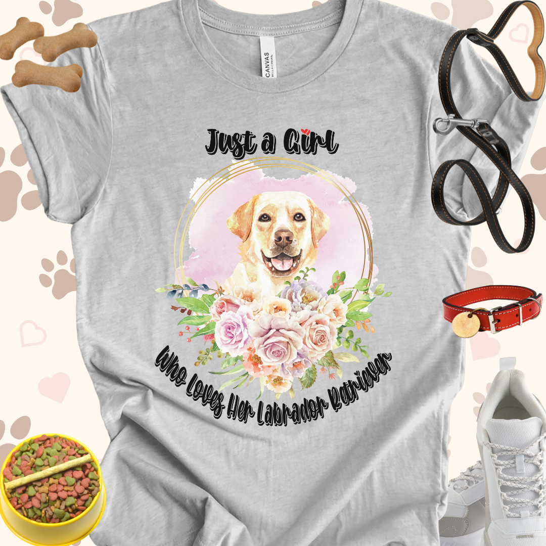 Just a Girl Who Loves Her Labrador Retriever Unisex Jersey T-shirt