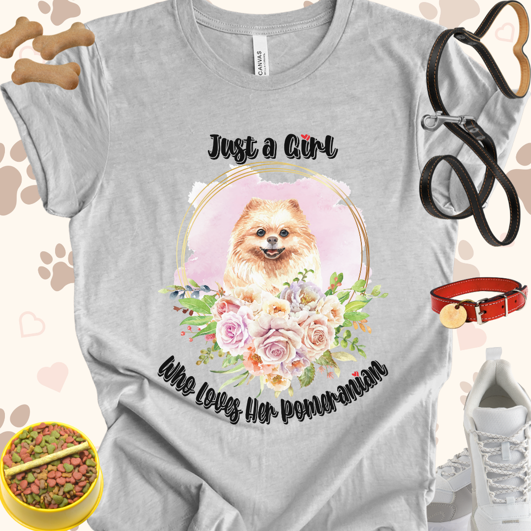 Just a Girl Who Loves Her Pomeranian Unisex Jersey T-shirt