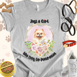 Just a Girl Who Loves Her Pomeranian Unisex Jersey T-shirt