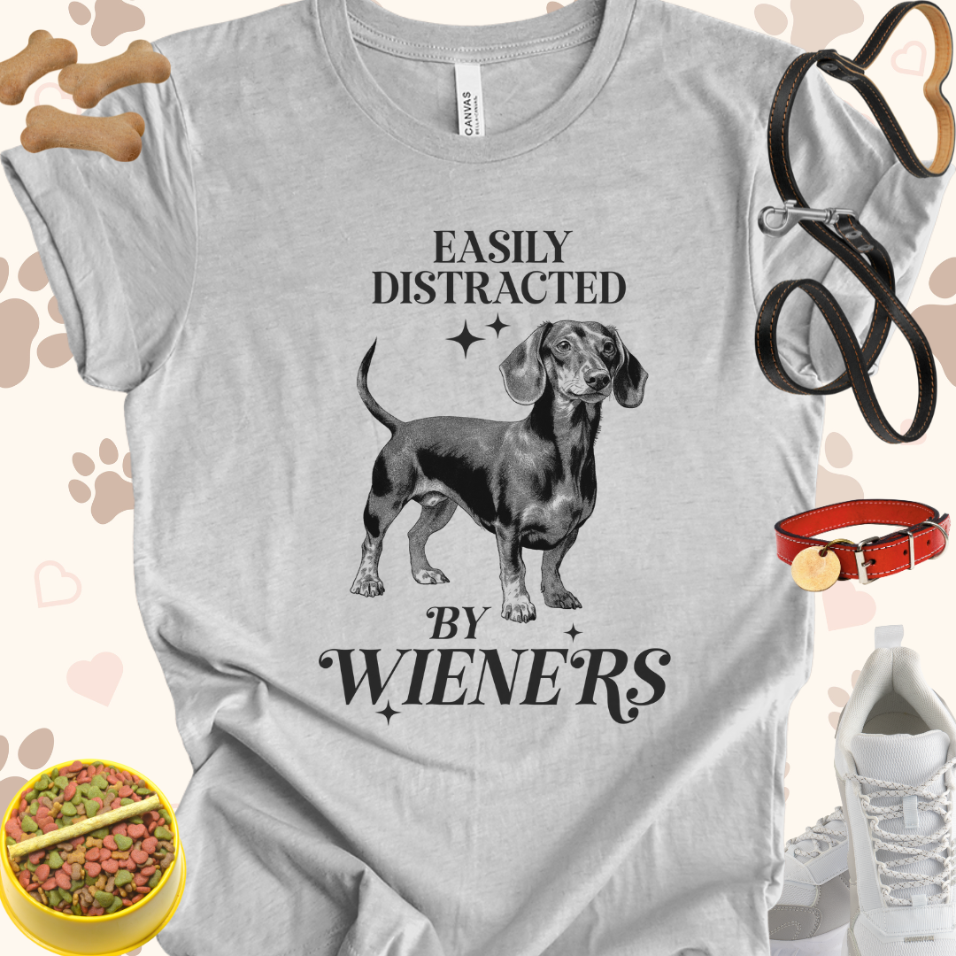 Easily Distracted by Weiners Unisex Jersey Short Sleeve Tee T-Shirt