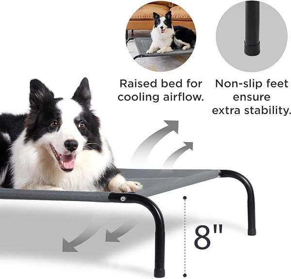 Bedsure Elevated Raised Cooling Cots Bed for Large Dogs