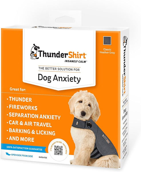 ThunderShirt for Dogs, XX Small, Heather Gray Classic - Dog Anxiety Relief Calming Vest