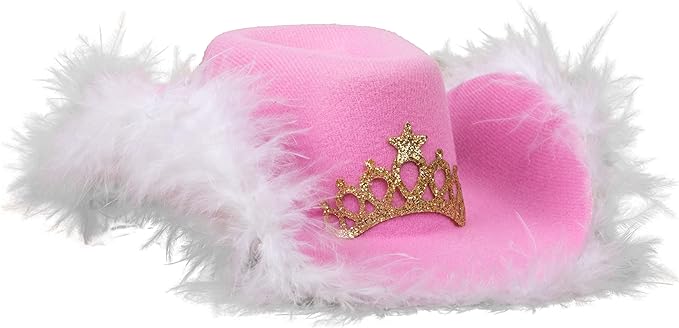 Doggy Parton Pink Cowgirl Hat with Tiara Accent for Pets - XS/S (22120705)