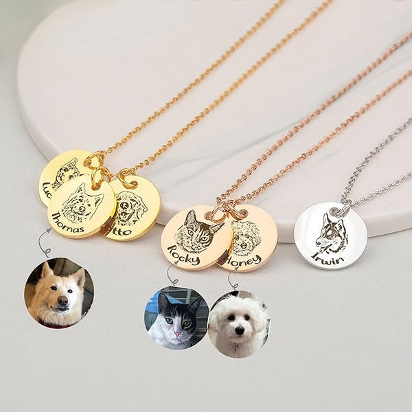 Anavia Personalized Pet Portrait Necklace