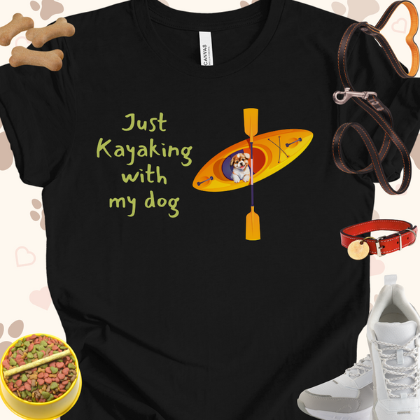 Just Kayaking with my dog Unisex Jersey Short Sleeve Tee