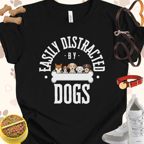 Easily Distracted by Dogs Unisex Jersey T-shirt