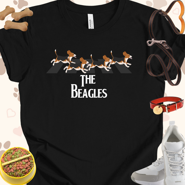 The Beagles crossing the road Unisex Jersey Short Sleeve Tee T-Shirt