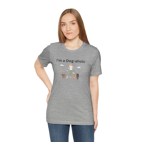 Funny Dogaholic Unisex Fit Tshirt