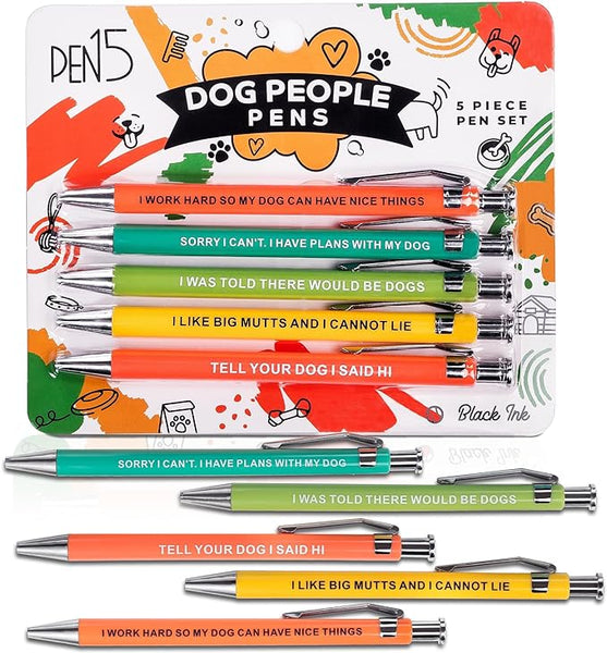 Funny Dog People Pens Black ballpoint