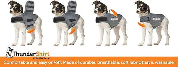 ThunderShirt for Dogs, XX Small, Heather Gray Classic - Dog Anxiety Relief Calming Vest