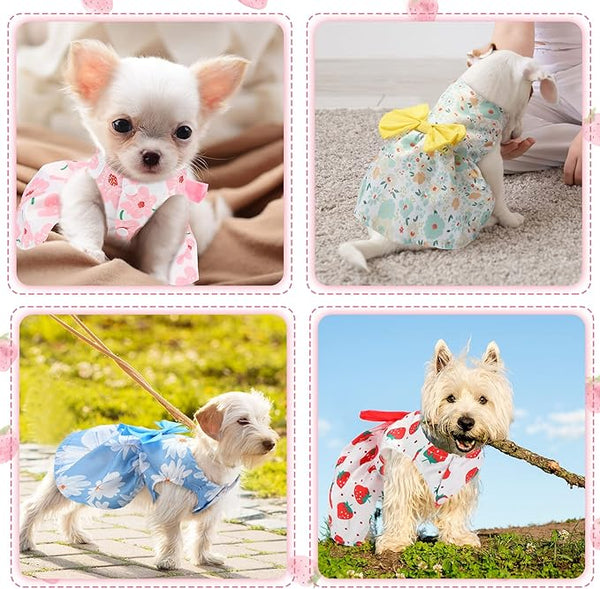 5 Pieces Dog Princess Dresses for Small Dogs