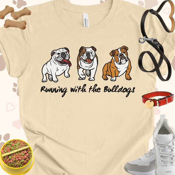 Running with the Bulldogs Unisex Jersey Short Sleeve Tee T-Shirt