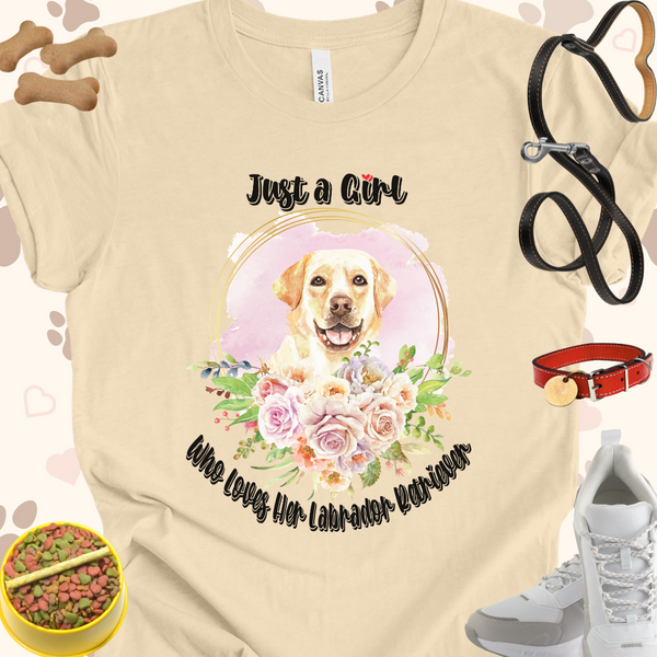 Just a Girl Who Loves Her Labrador Retriever Unisex Jersey T-shirt