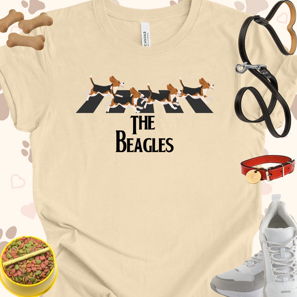 The Beagles crossing the road Unisex Jersey Short Sleeve Tee T-Shirt