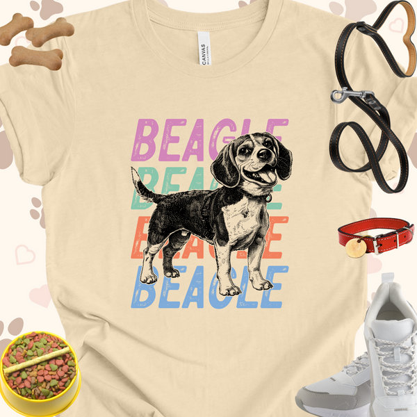 Beagle Beagle Beagle Dog Unisex Jersey Short Sleeve Tee T-Shirt