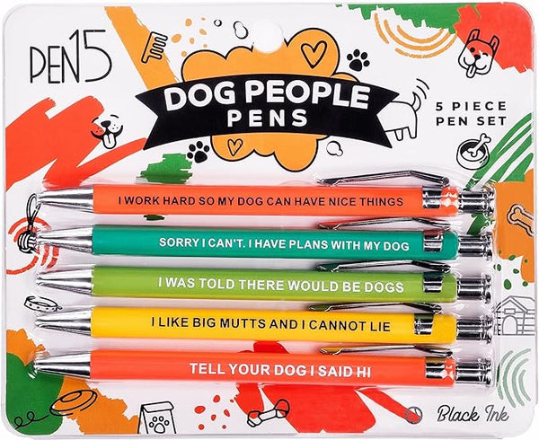 Funny Dog People Pens Black ballpoint