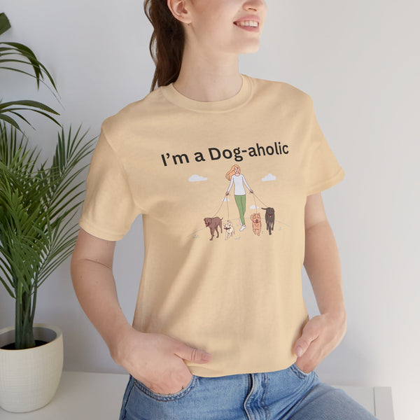 Funny Dogaholic Unisex Fit Tshirt