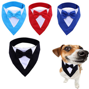 Dog Tuxedo bow tie Velcro Triangle