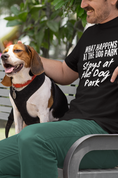 What Happens at the Dog Park Unisex Jersey Short Sleeve Tee T-Shirt