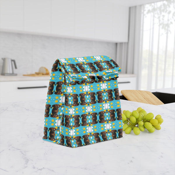 Cool Labrador Dog with Glasses Pattern Polyester Lunch Bag
