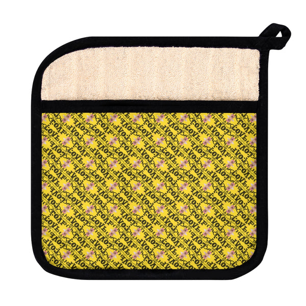 Chihuahua Yellow Pattern Pot Holder with Pocket