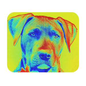 Hot Pop Colored Lab Dog Head Art Mouse Pad (Rectangle)