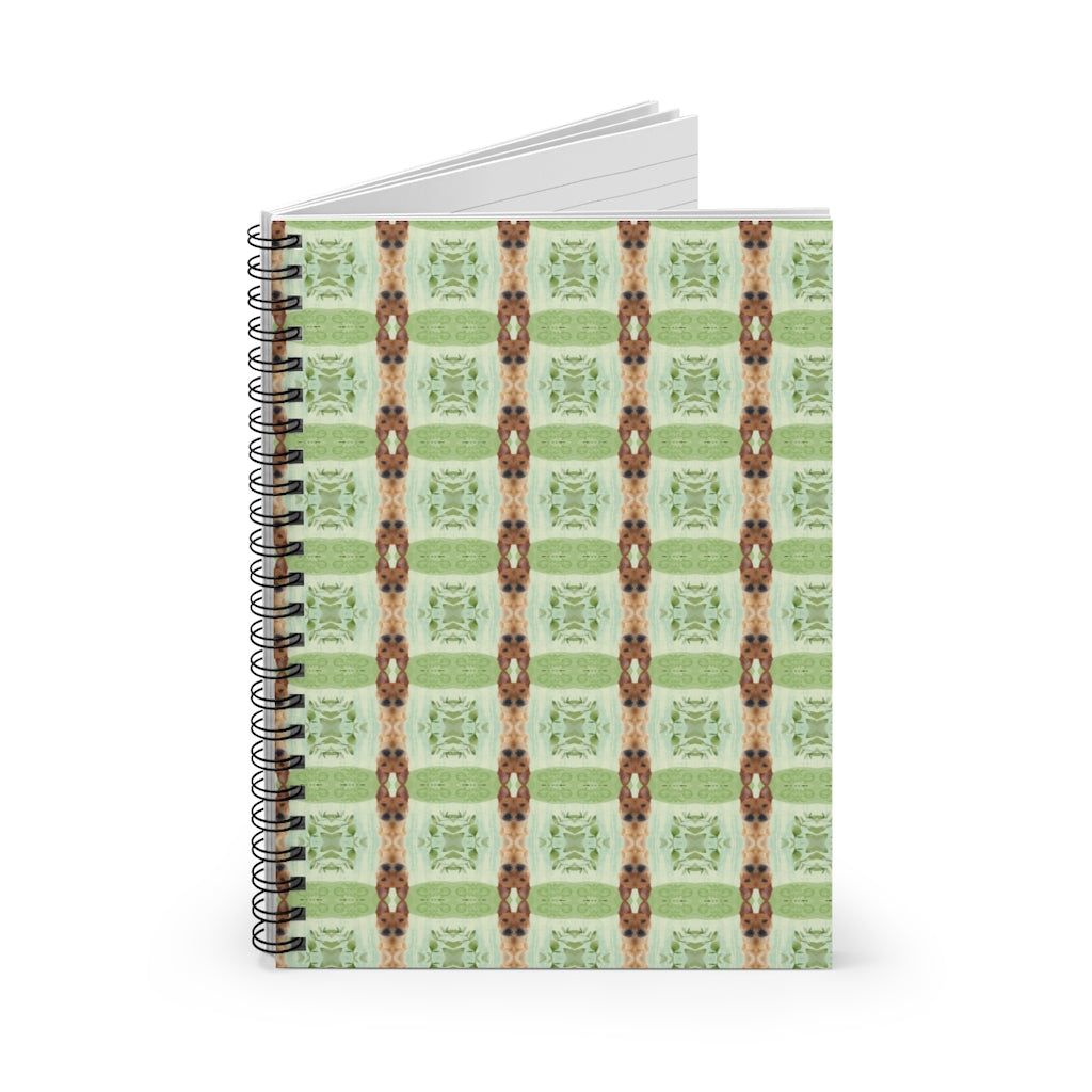 Wash Behind Your Ears Pharaoh Hound Dog Pattern Spiral Notebook - Ruled Line