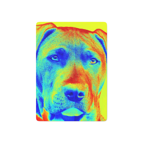 Hot Pop Colored Lab Dog Head Art Poker Cards
