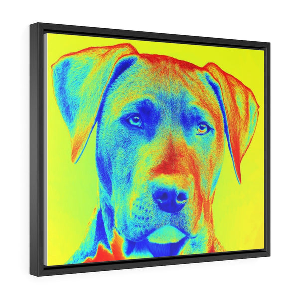 Hot Pop Colored Lab Dog Head Art Gallery Canvas Wrap Horizontal Frame Wall Art