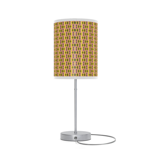 Terrier Yellow Pink Black Pattern Lamp on a Stand, US|CA plug